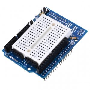 PROTOTYPE SHIELD WITH MINI BREADBOARD FOR ARDUINO