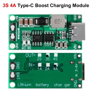 3S 4A 18650 Lithium Lon Charger Type C 3S 12.6V 4A BOOSTER MODULE